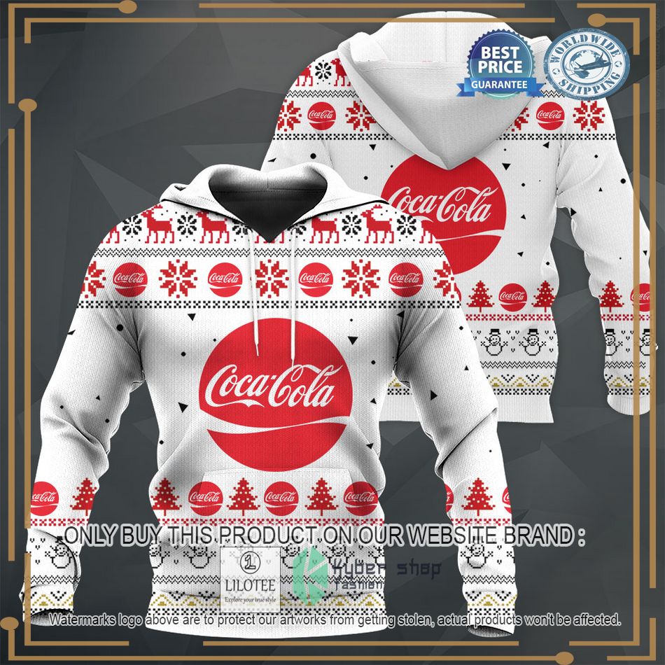 personalized coca cola white sweater hoodie sweater 1 20765