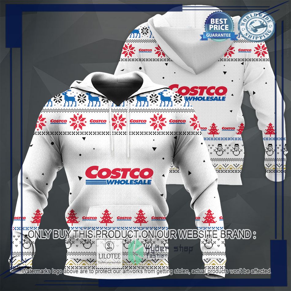 personalized costco white christmas sweater hoodie sweater 1 74732
