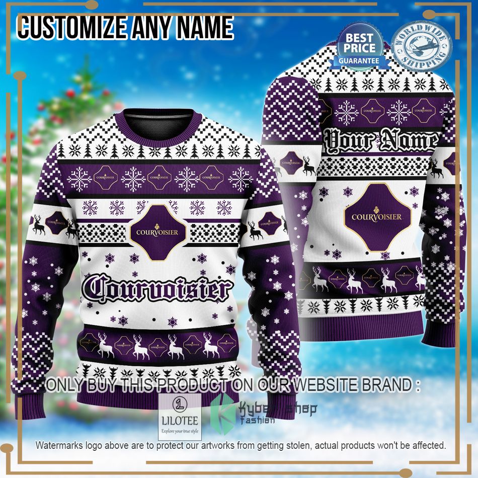 personalized courvoisier ugly christmas sweater 1 36913