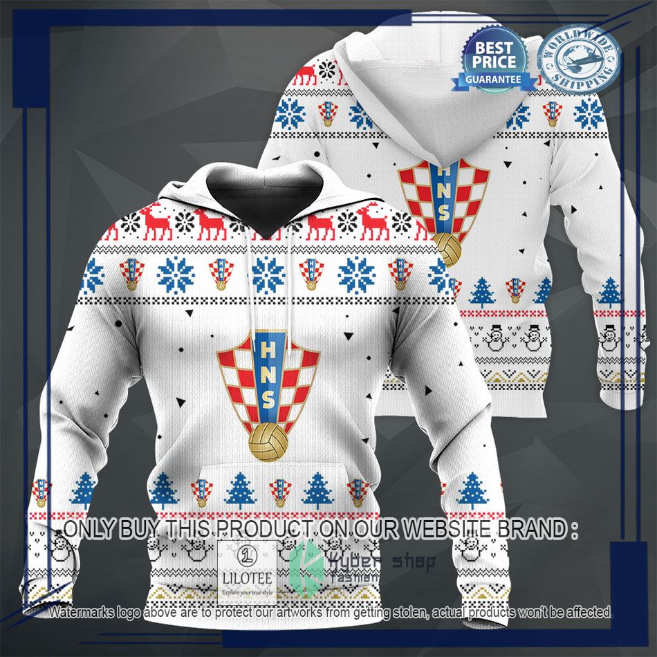 personalized croatia football team christmas sweater hoodie sweater 1 99081
