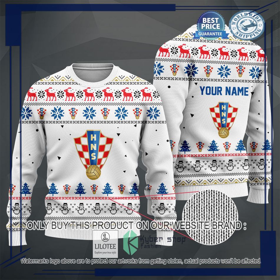 personalized croatia football team christmas sweater hoodie sweater 2 86195