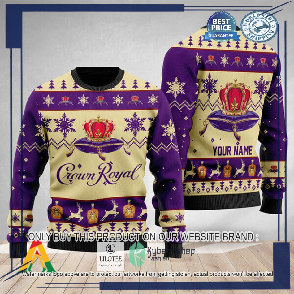 personalized crown royal christmas ugly christmas sweater 1 61923