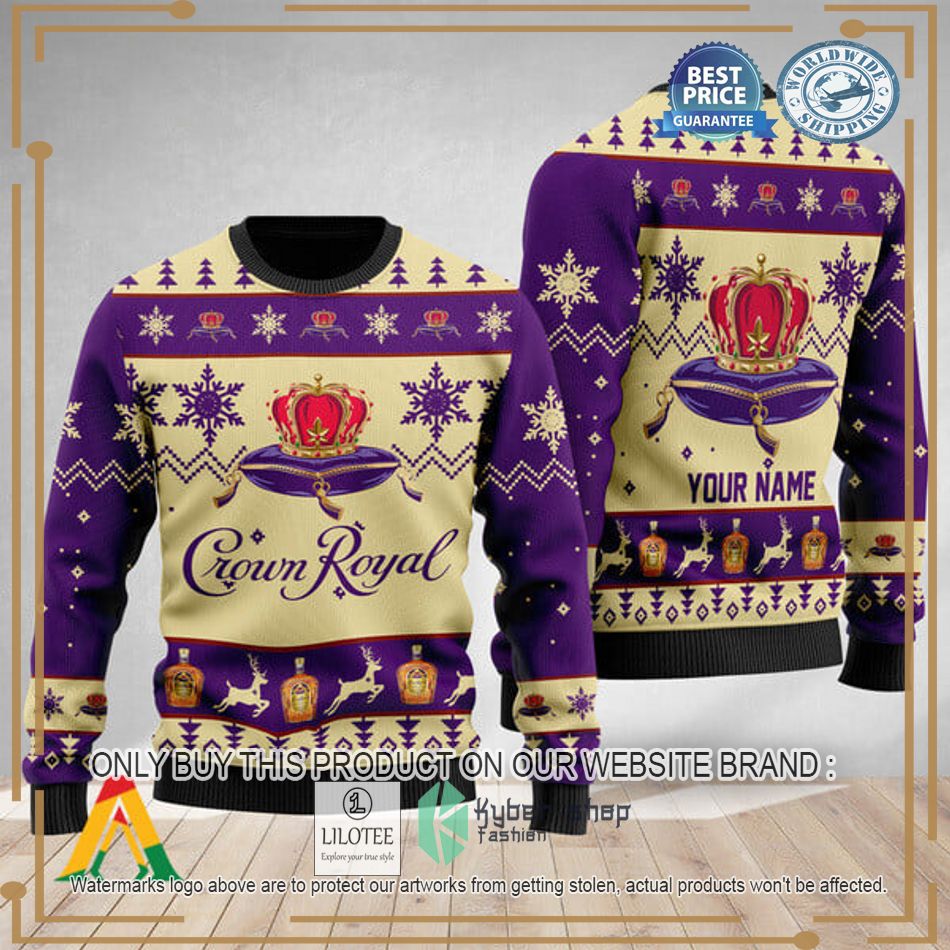 personalized crown royal christmas ugly christmas sweater 1 74232