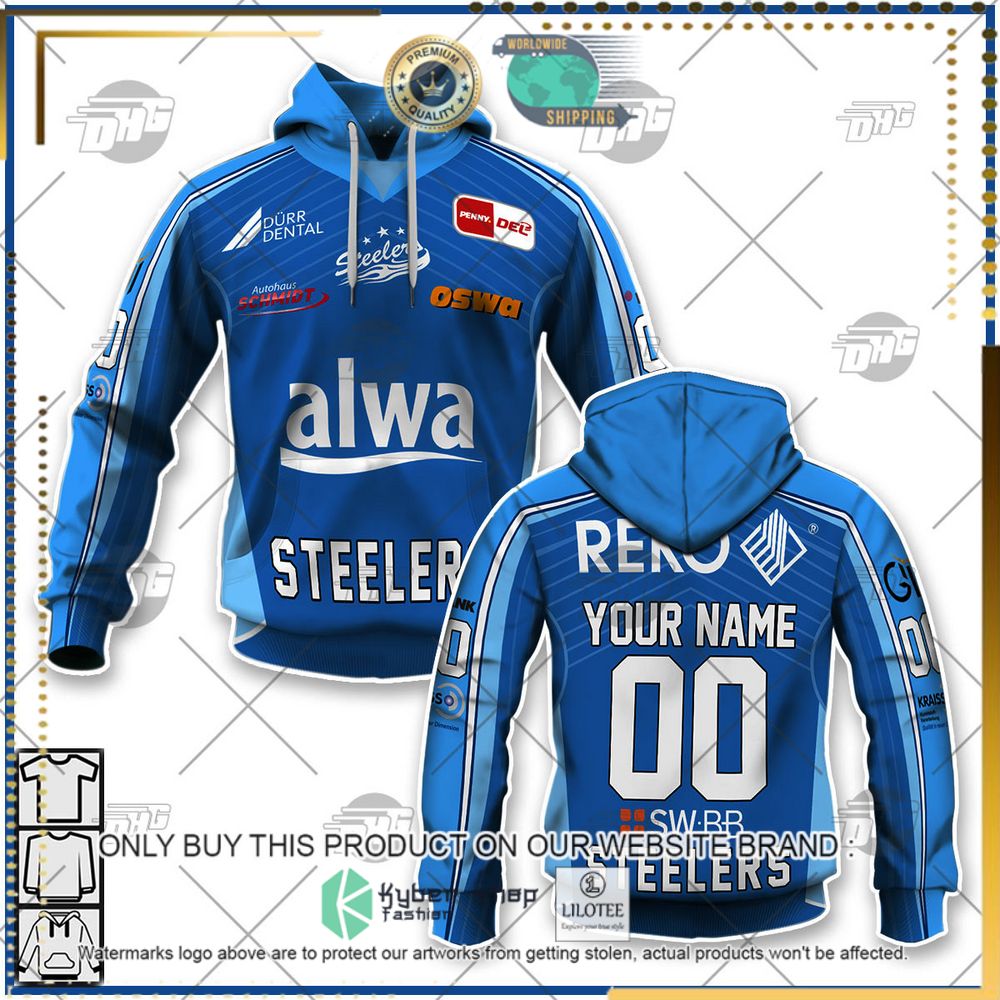 personalized del bietigheim steelers blue 3d hoodie shirt 1 3378