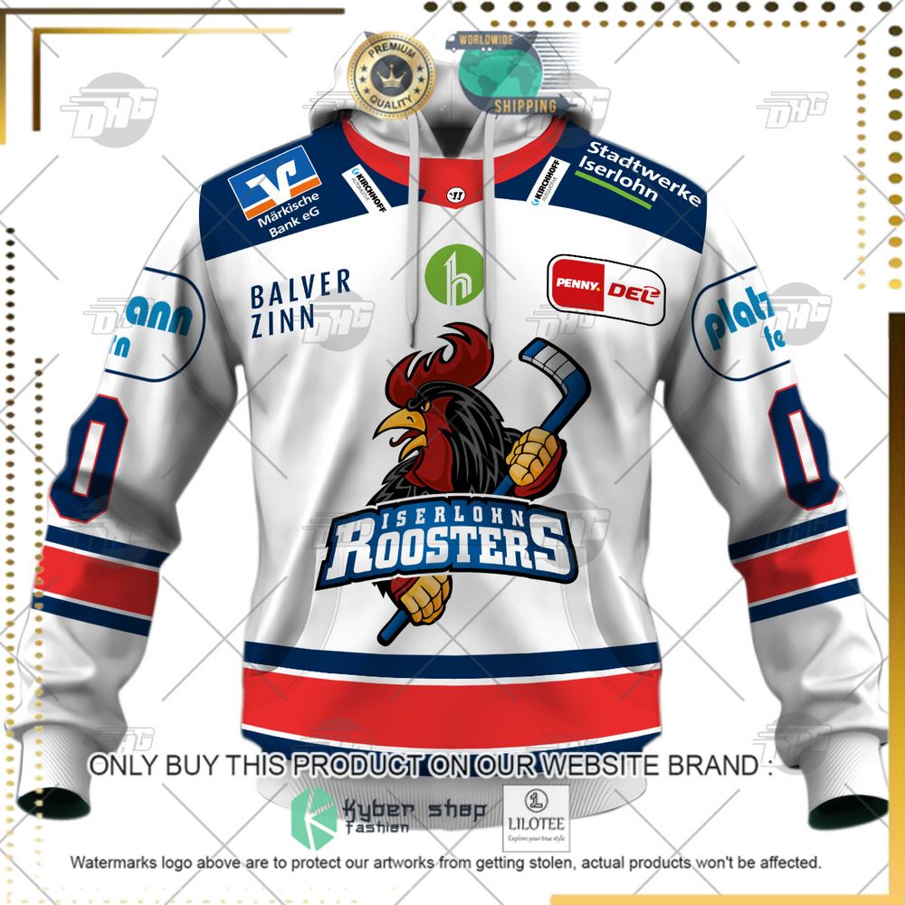 personalized del iserlohn roosters white 3d hoodie shirt 2 11477