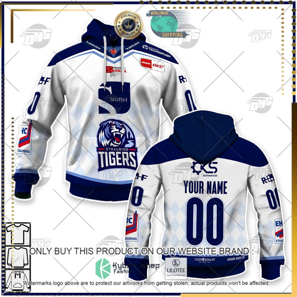 personalized del straubing tigers blue white 3d hoodie shirt 1 90687