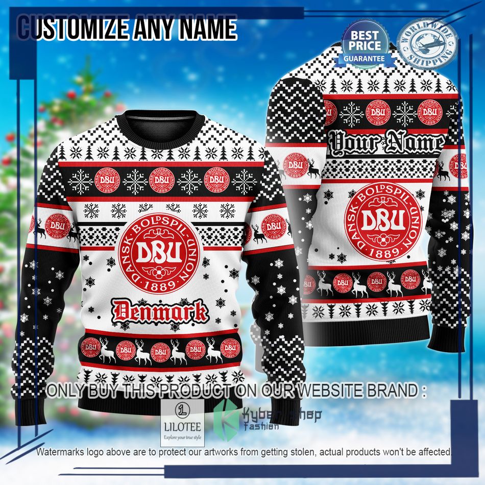 personalized denmark football team custom ugly christmas sweater 1 84048