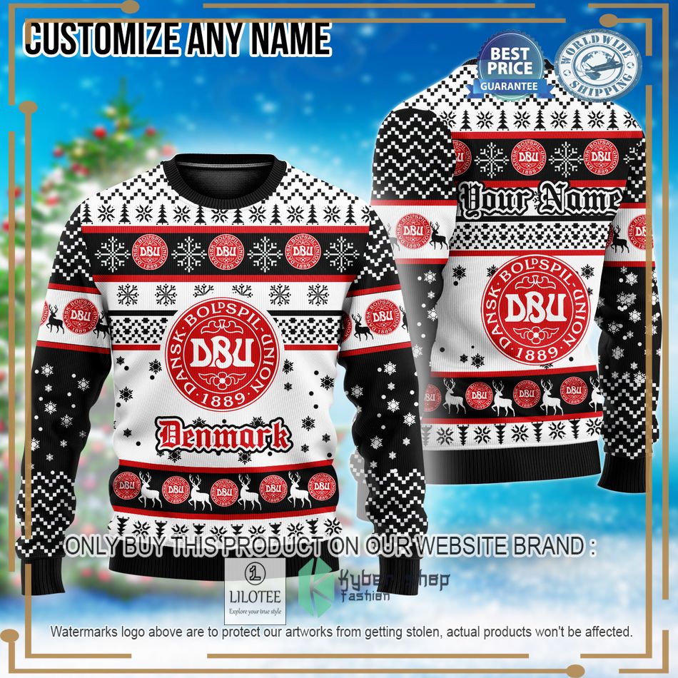 personalized denmark football team custom ugly christmas sweater 1 95348