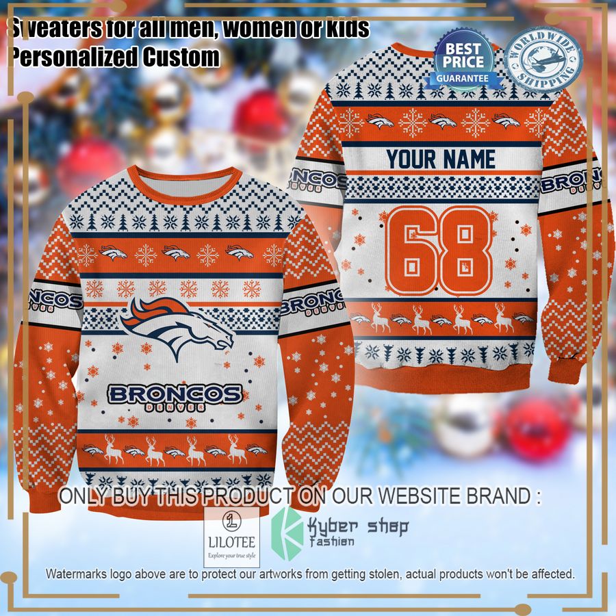 personalized denver broncos christmas sweater 1 77449