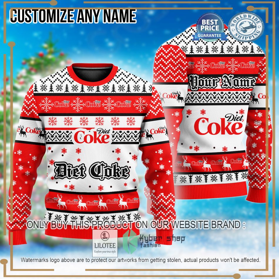 personalized diet coke ugly christmas sweater 1 37964