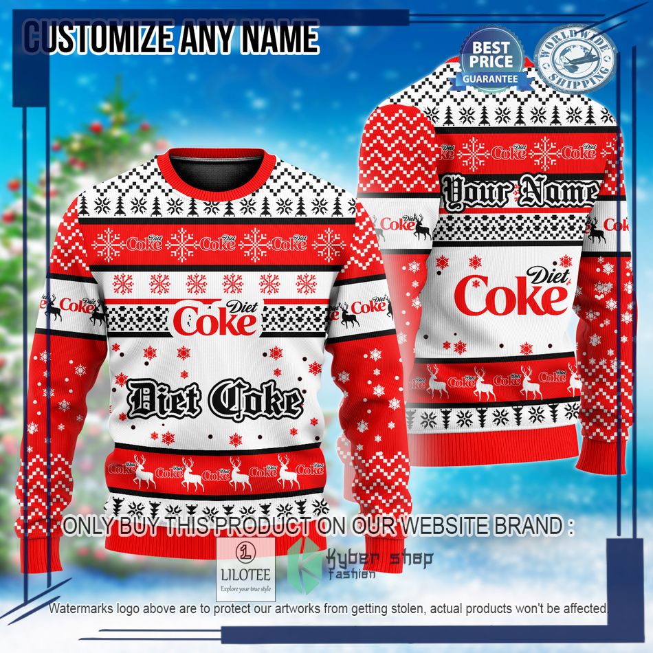 personalized diet coke ugly christmas sweater 1 67810
