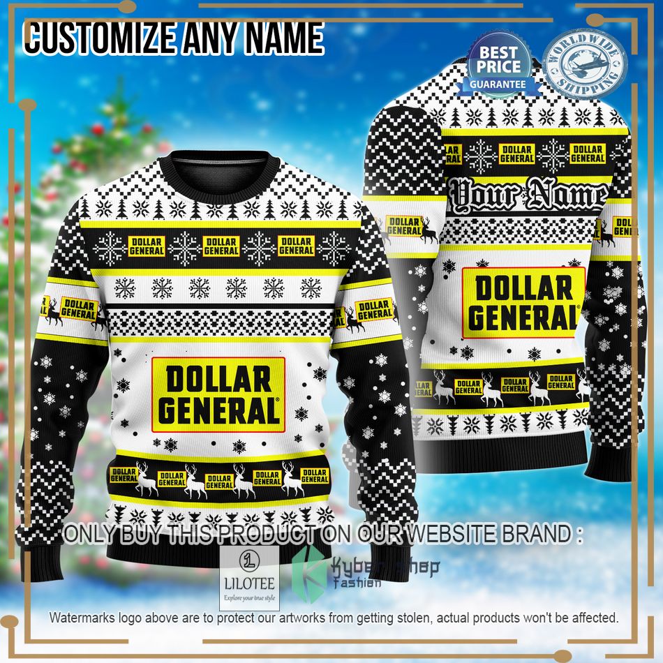 personalized dollar general custom ugly christmas sweater 1 61070