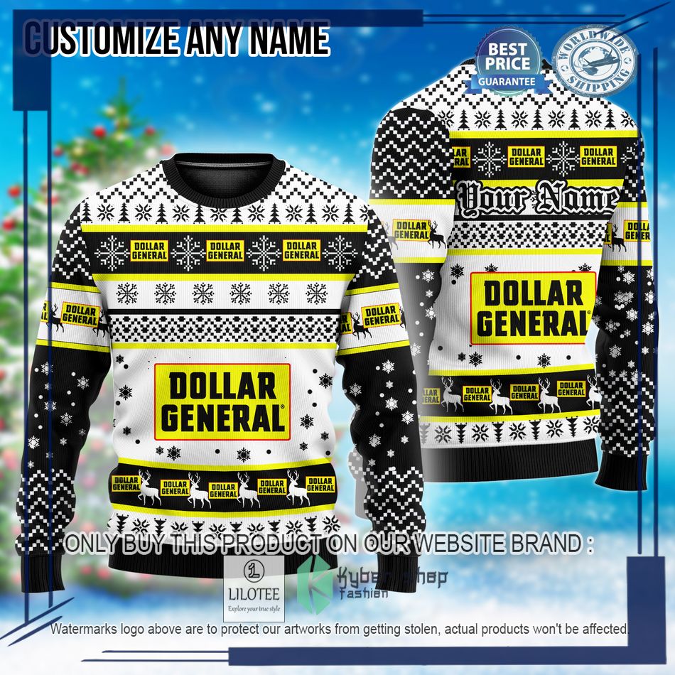 personalized dollar general custom ugly christmas sweater 1 92431
