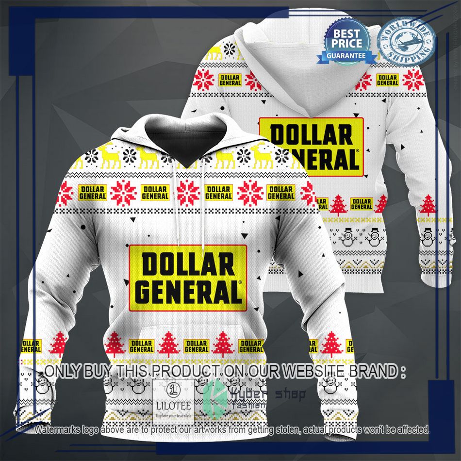 personalized dollar general white christmas sweater hoodie sweater 1 20229