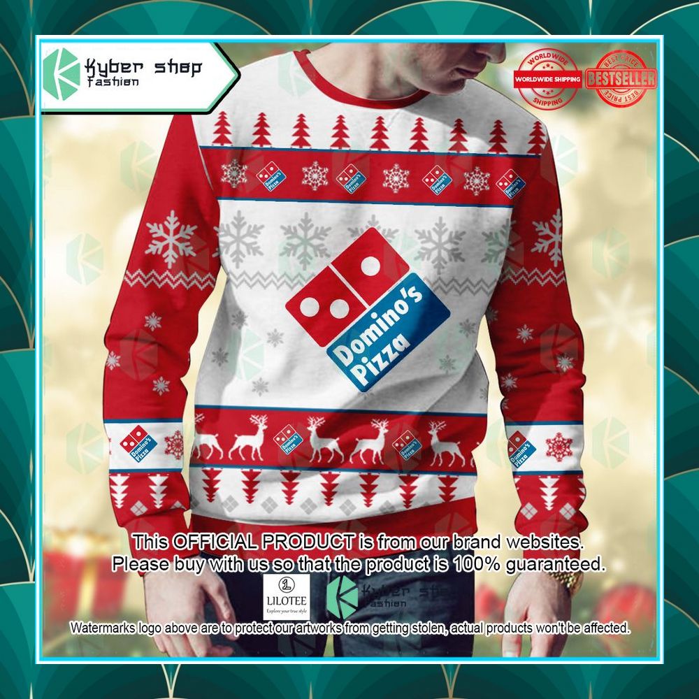 personalized dominos pizza christmas sweater 2 877