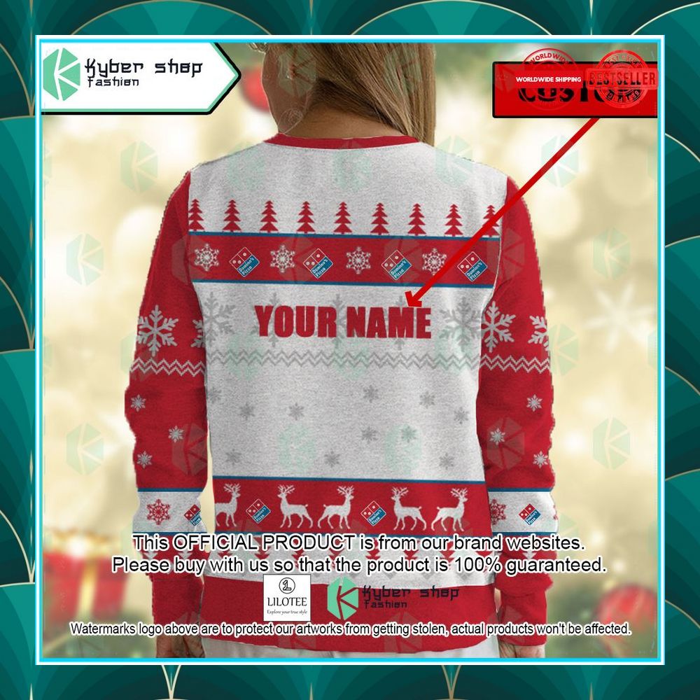 personalized dominos pizza christmas sweater 5 515