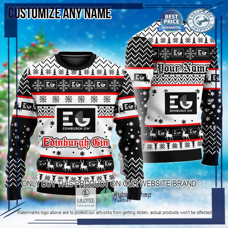 personalized edinburgh gin christmas sweater 1 23058
