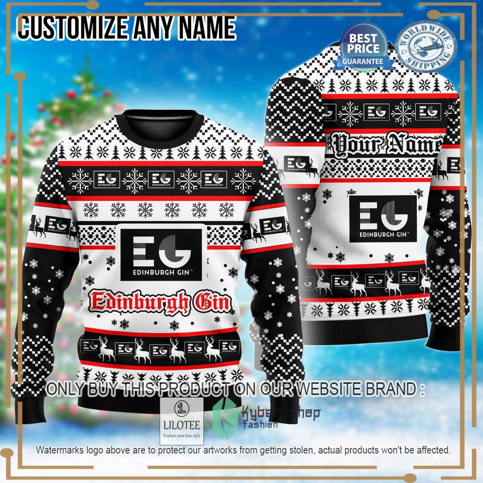 personalized edinburgh gin christmas sweater 1 96212