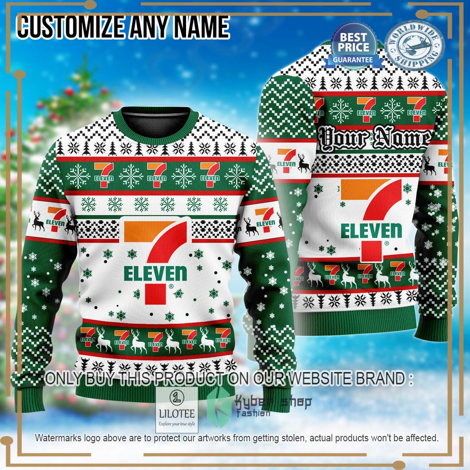 personalized eleven custom ugly christmas sweater 1 61314