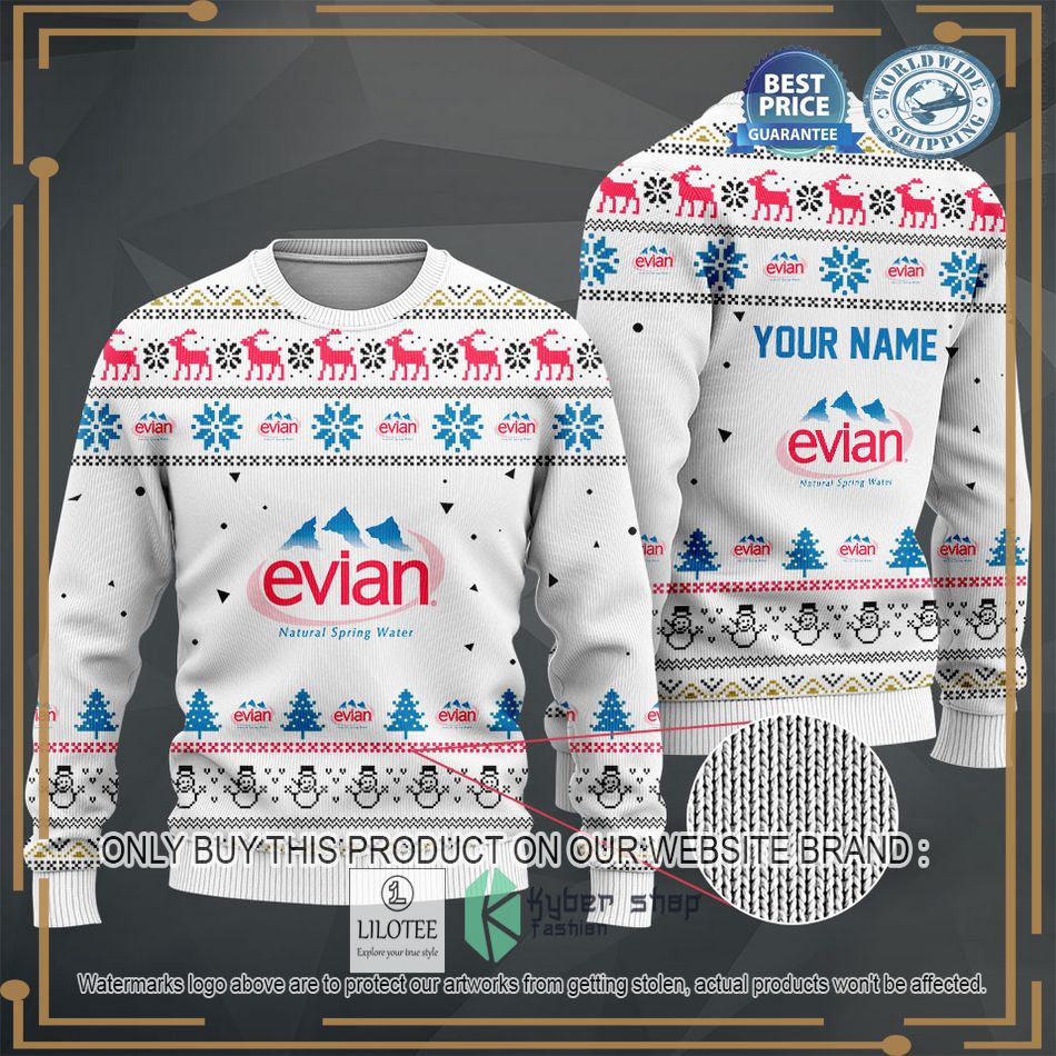 personalized evian white sweater hoodie sweater 2 14533
