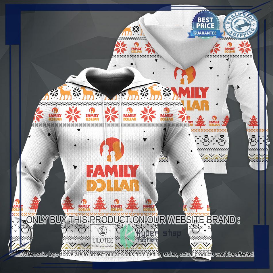 personalized family dollar white christmas sweater hoodie sweater 1 62541