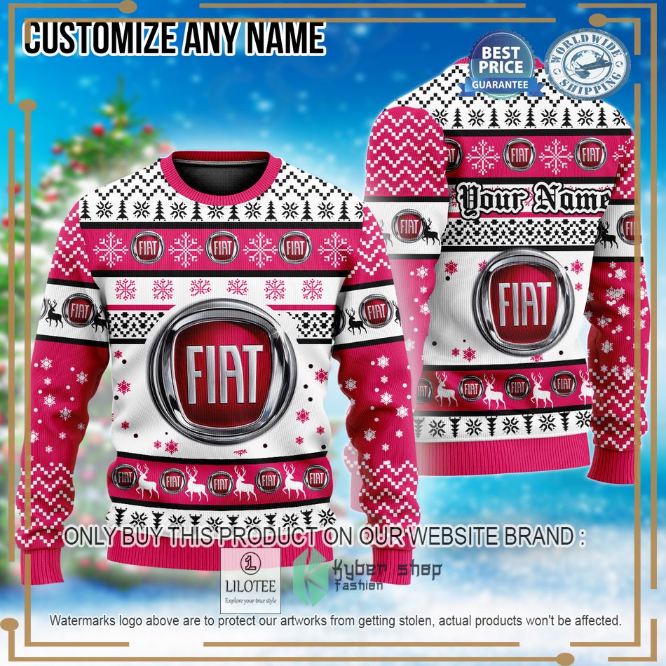 personalized fiat custom ugly christmas sweater 1 26660