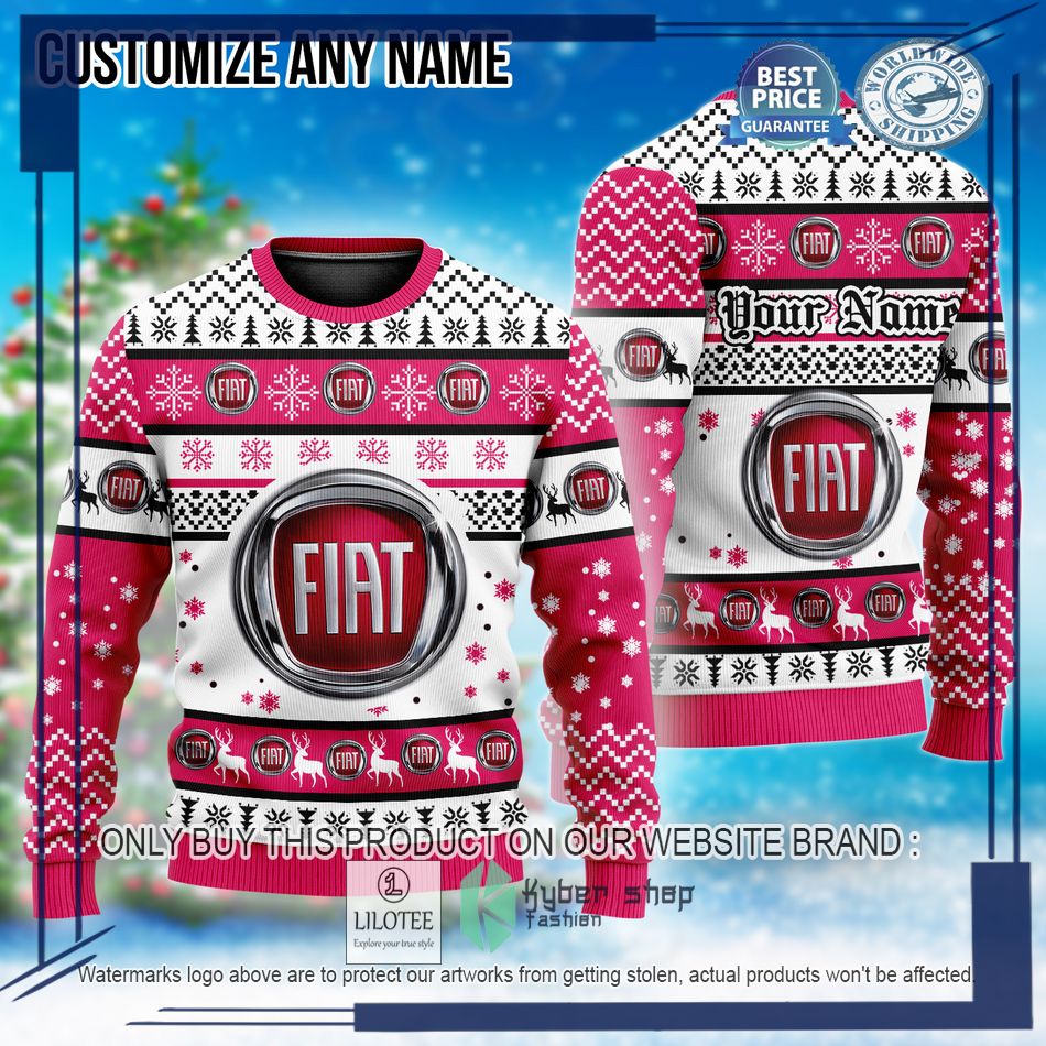 personalized fiat custom ugly christmas sweater 1 40816