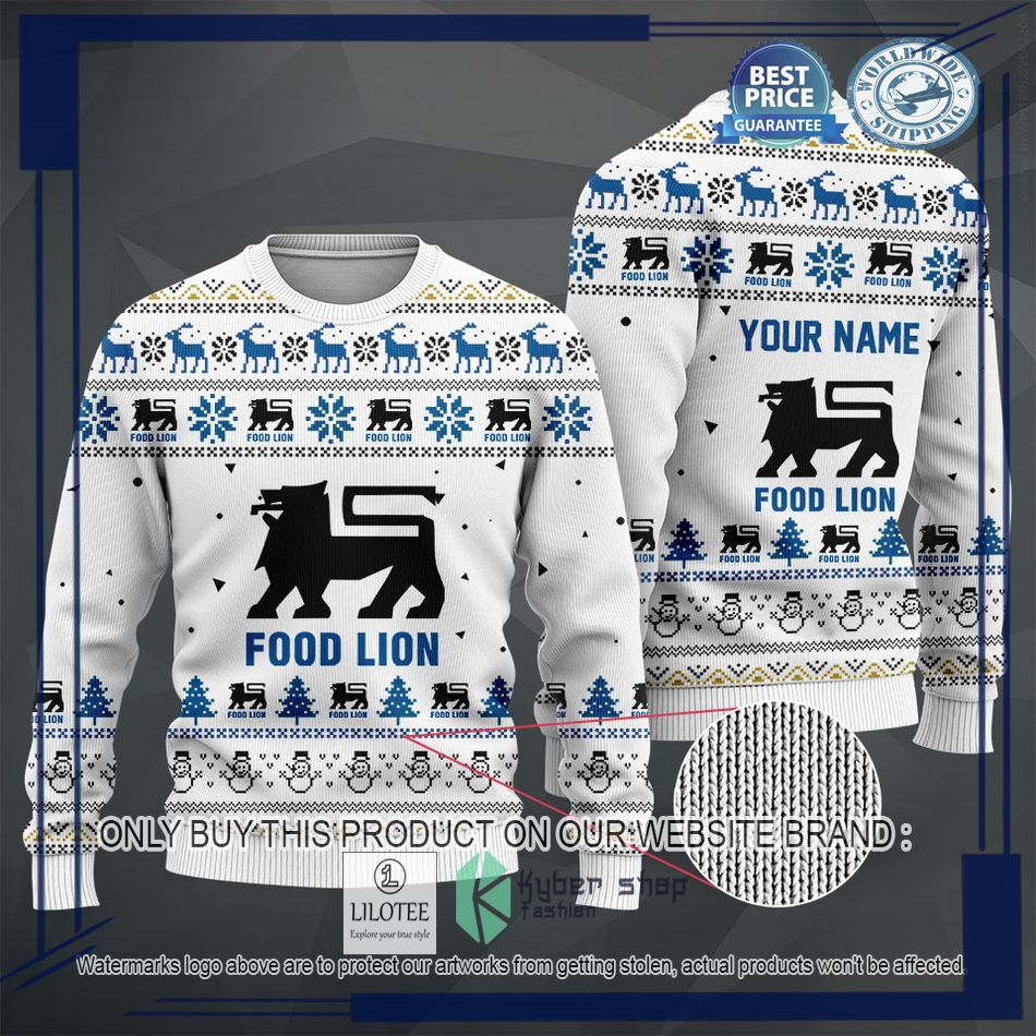personalized food lion white christmas sweater hoodie sweater 2 16257