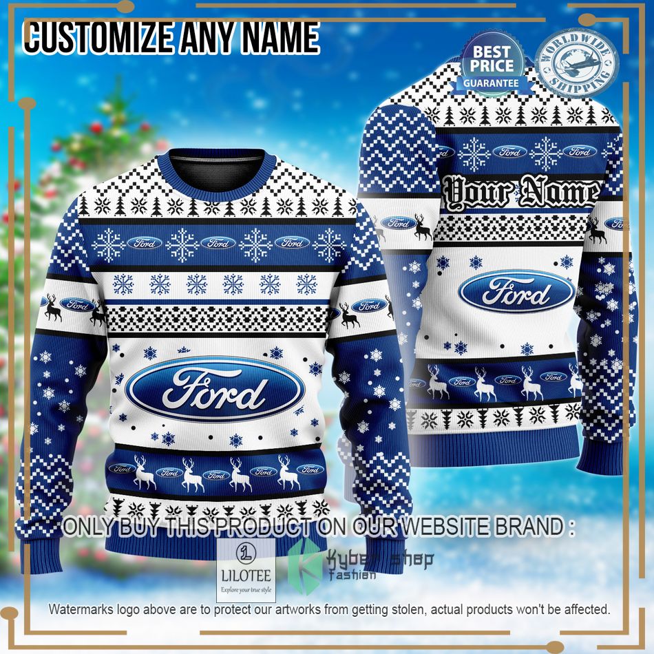 personalized ford christmas sweater 1 59407