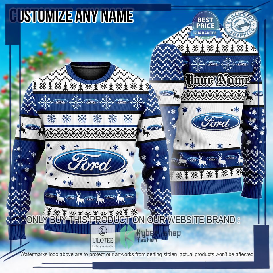 personalized ford christmas sweater 1 90542