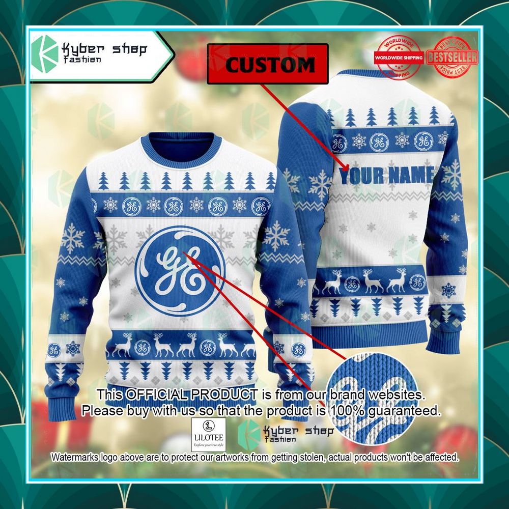 personalized general electric christmas sweater 1 93