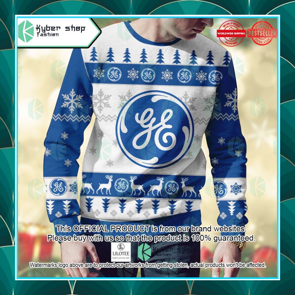 personalized general electric christmas sweater 2 985