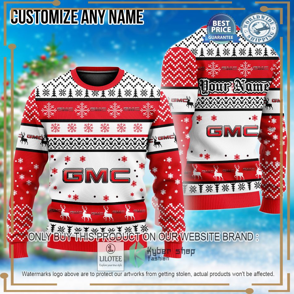 personalized gmc christmas sweater 1 15213