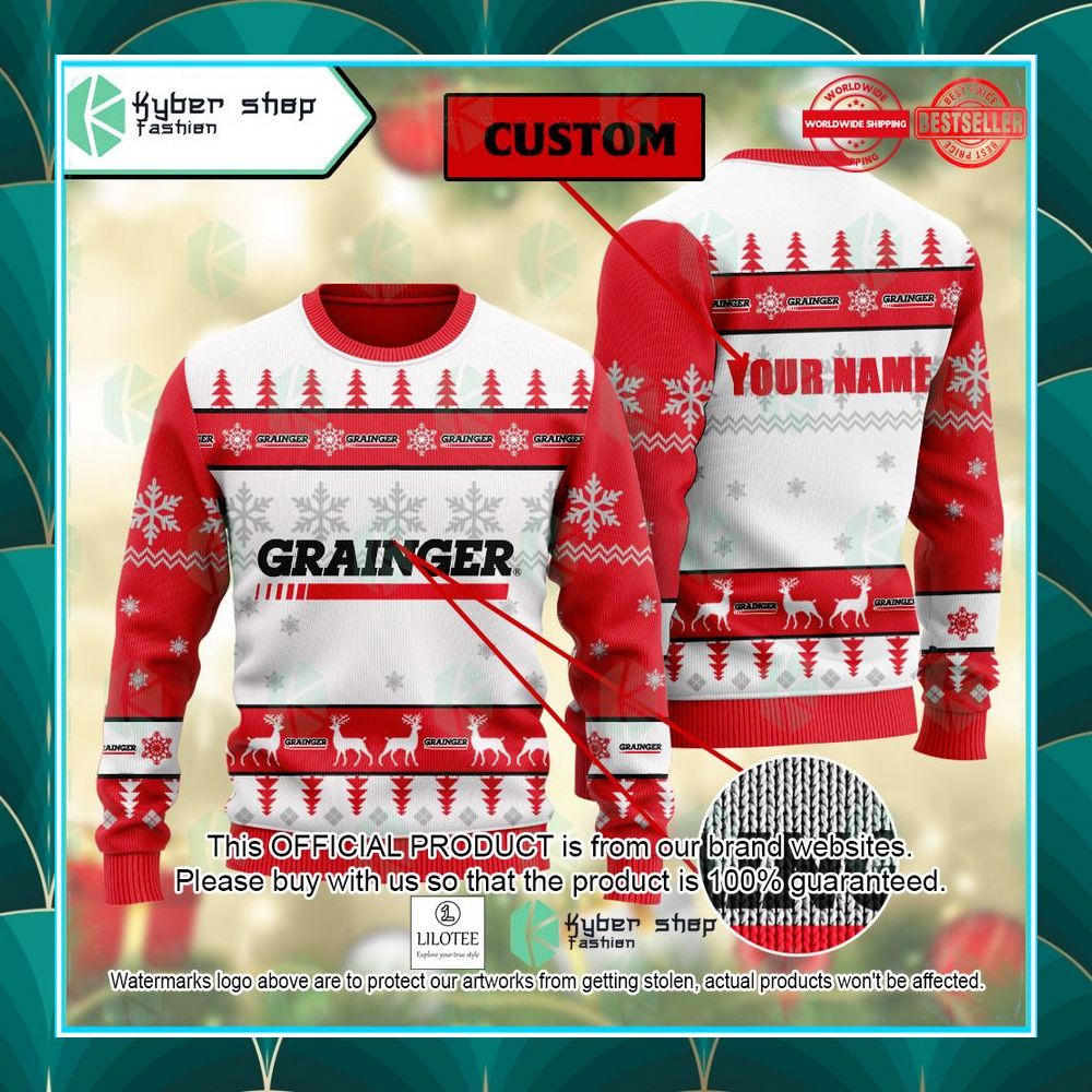 personalized grainger christmas sweater 1 356