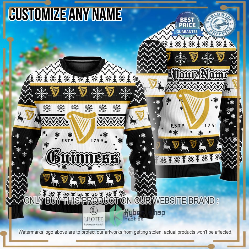 personalized guinness christmas sweater 1 57132