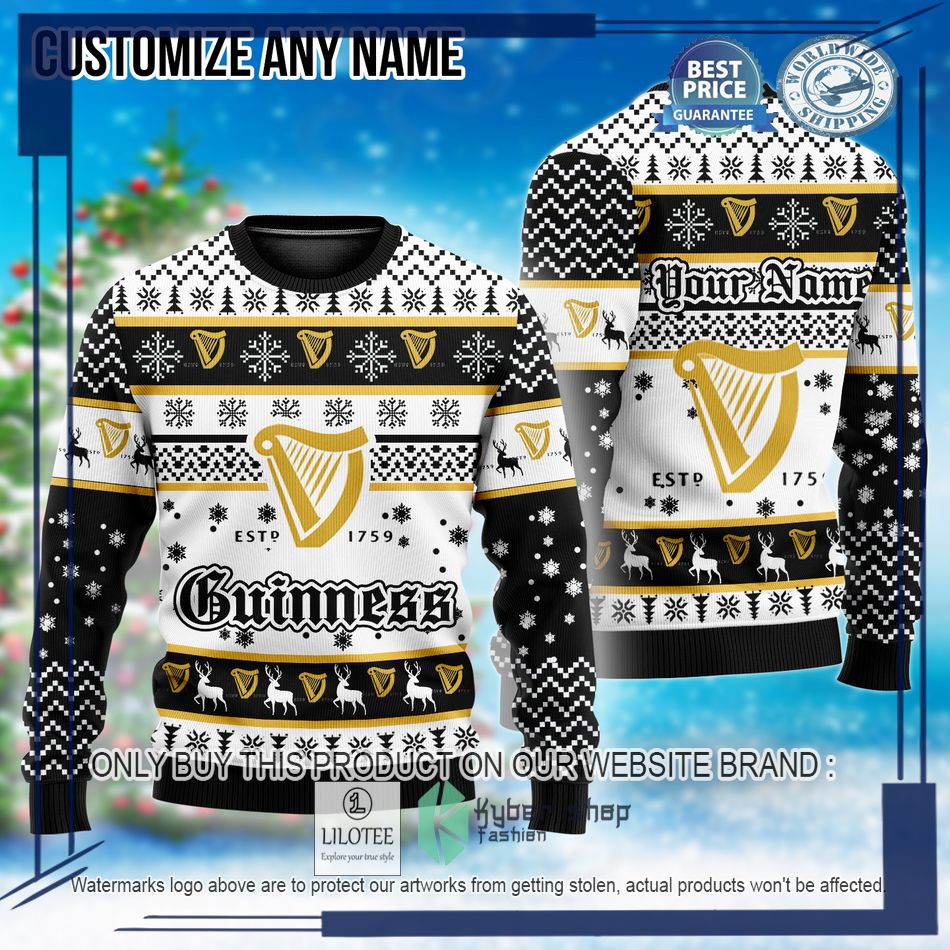 personalized guinness christmas sweater 1 90213