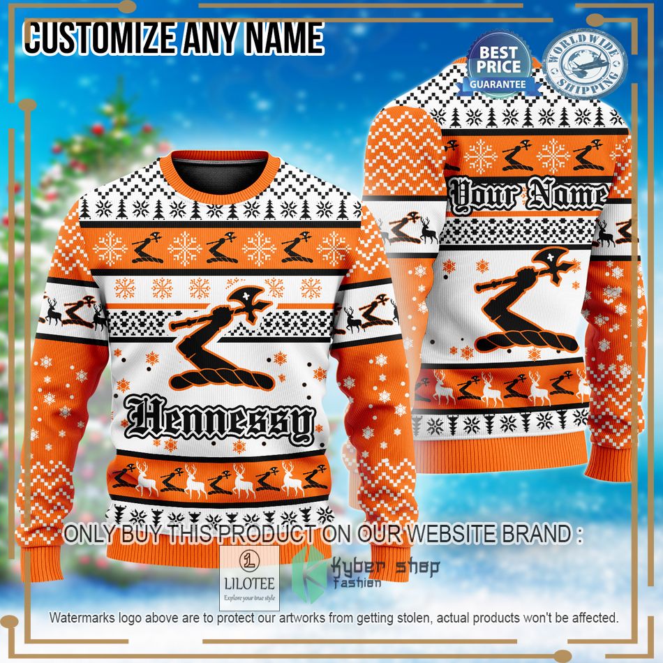 personalized hennessy christmas sweater 1 7142