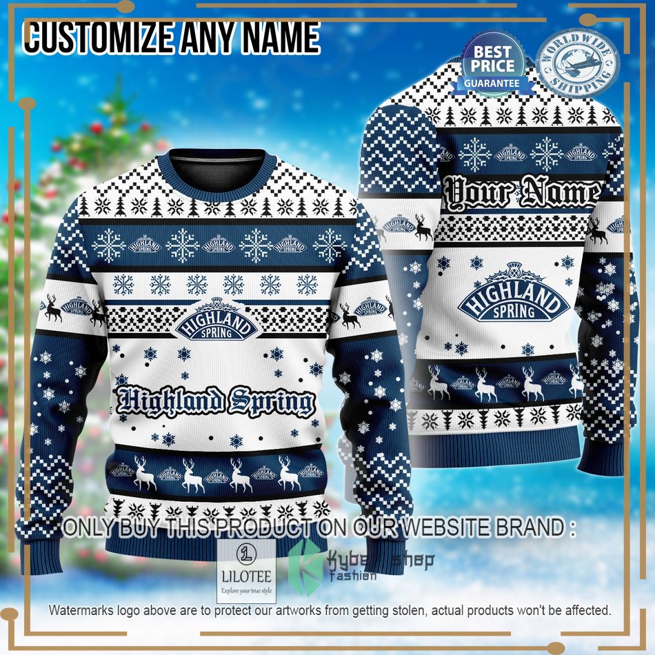 personalized highland spring ugly christmas sweater 1 53628