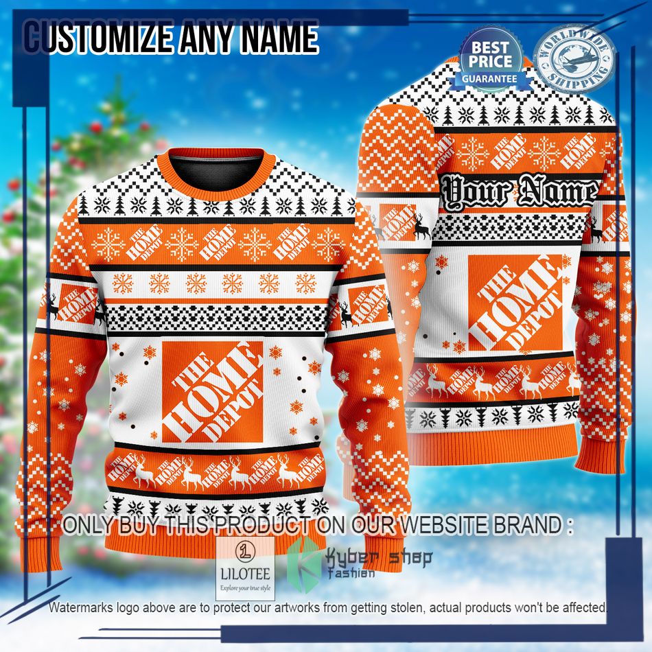 personalized home depot custom ugly christmas sweater 1 64273