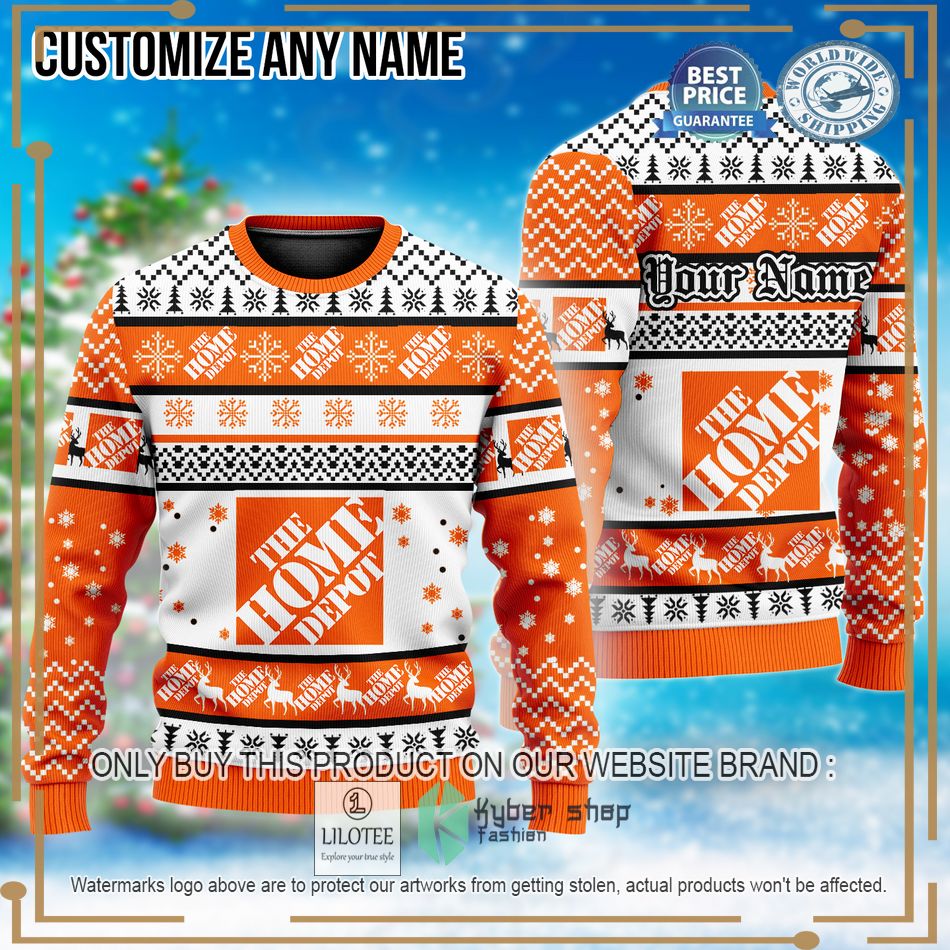personalized home depot custom ugly christmas sweater 1 90164