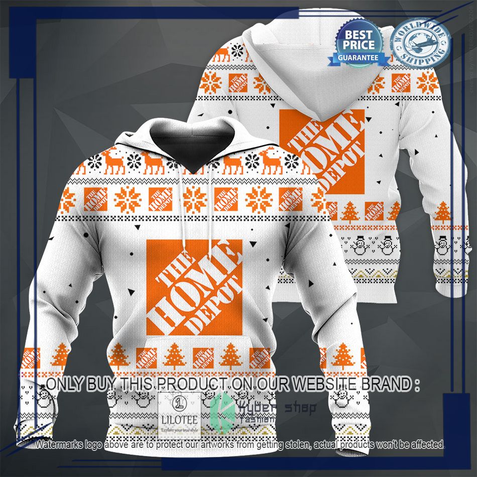personalized home depot white christmas sweater hoodie sweater 1 85856