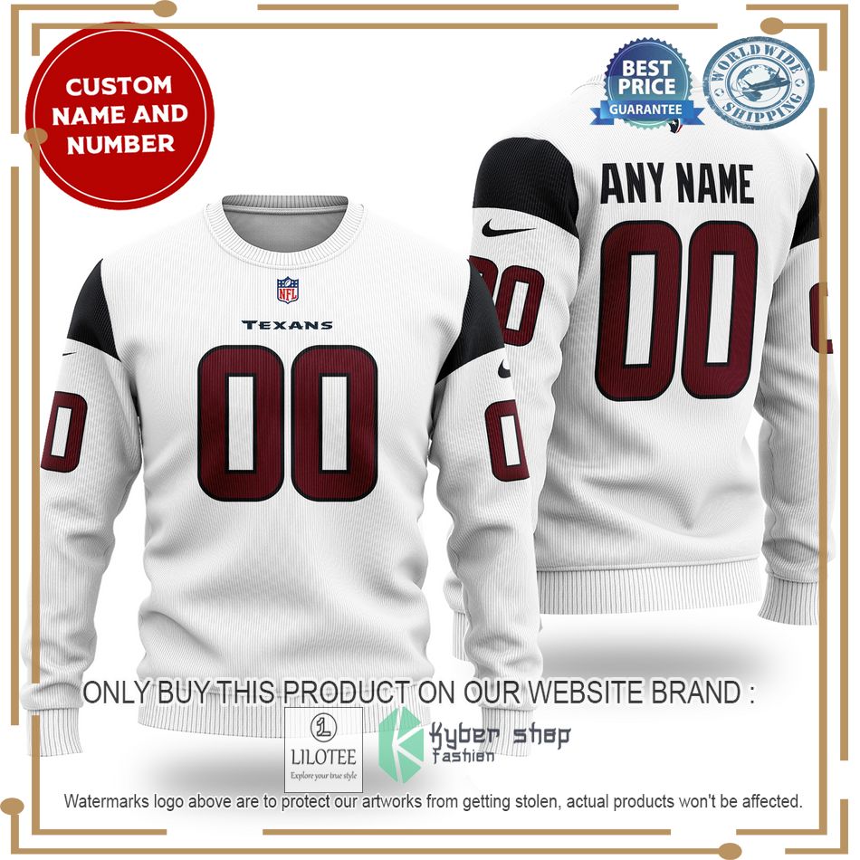 personalized houston texans nfl white wool sweater 1 45172