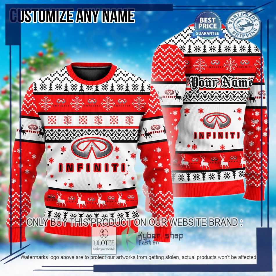 personalized infiniti custom ugly christmas sweater 1 16471