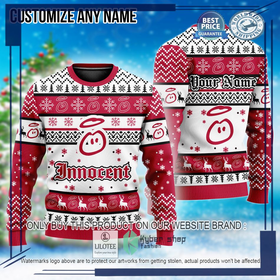 personalized innocent ugly christmas sweater 1 67237