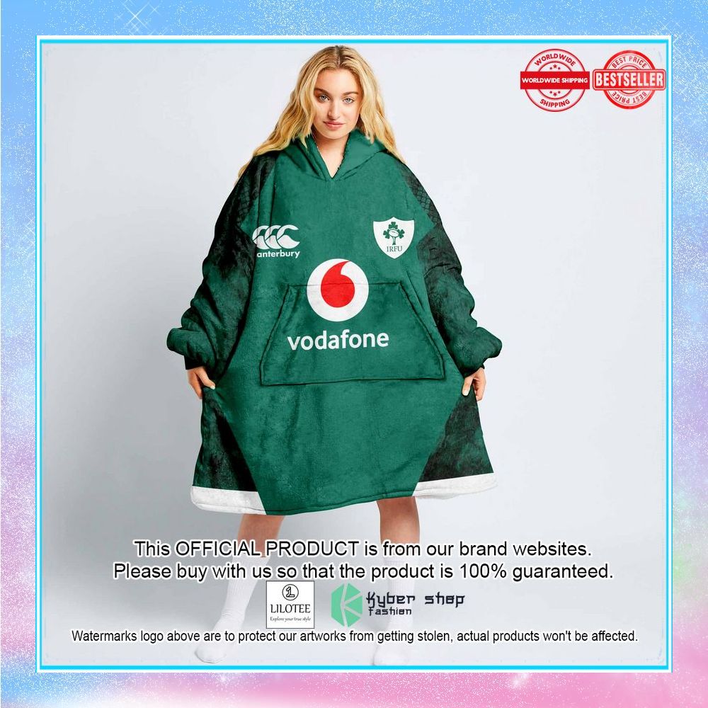 personalized ireland national rugby oodie blanket hoodie 1 249