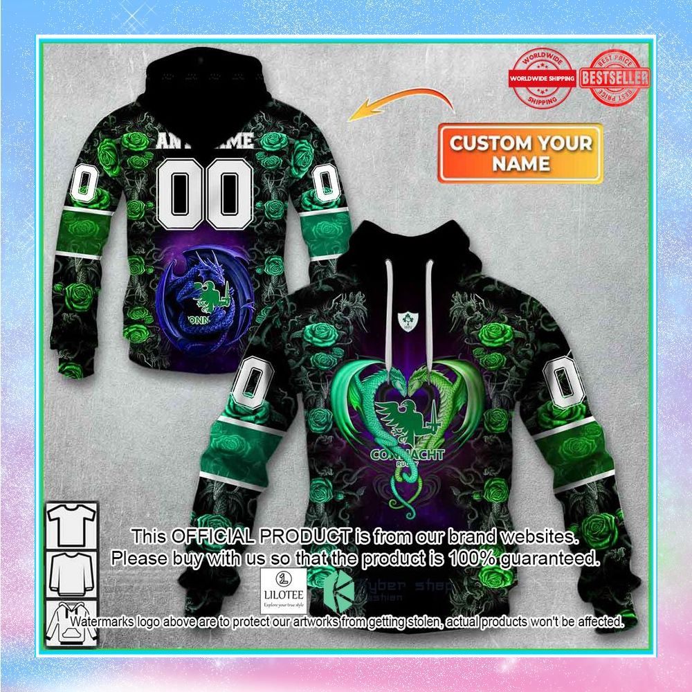 personalized irfu connacht rugby rose dragon shirt hoodie 1 26