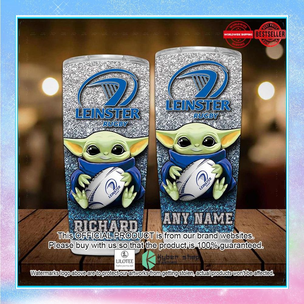 personalized irfu leinster rugby baby yoda tumbler 2 517