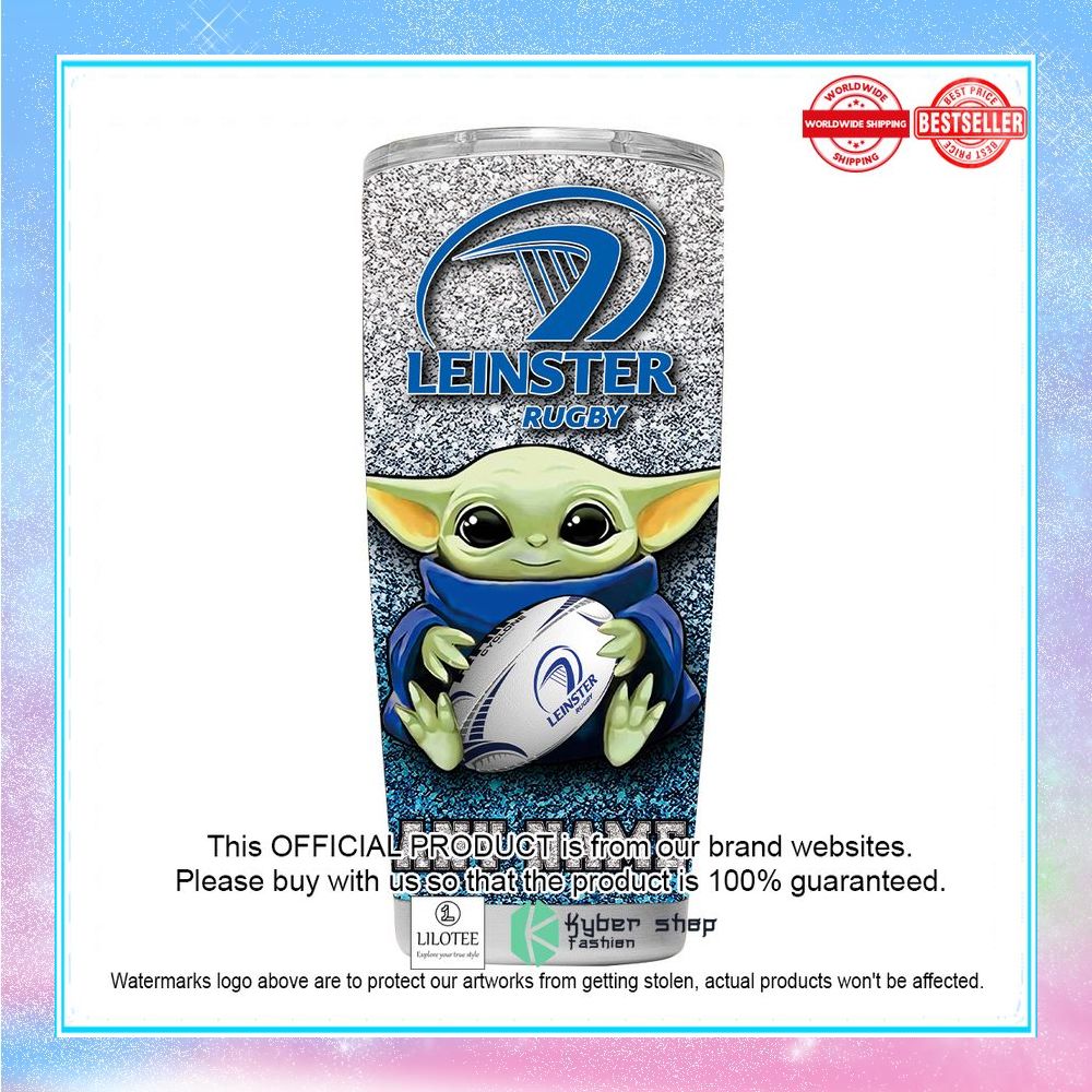 personalized irfu leinster rugby baby yoda tumbler 3 203