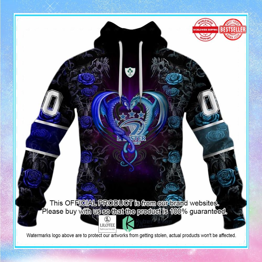 personalized irfu leinster rugby rose dragon shirt hoodie 2 985
