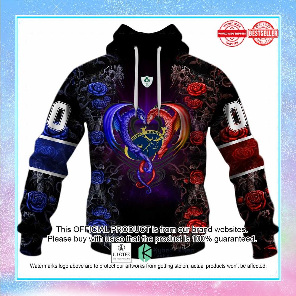 personalized irfu munster rugby rose dragon shirt hoodie 2 897